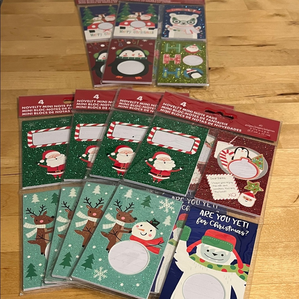 💲Festive Christmas Mini Notepad Set- 6 4packs
